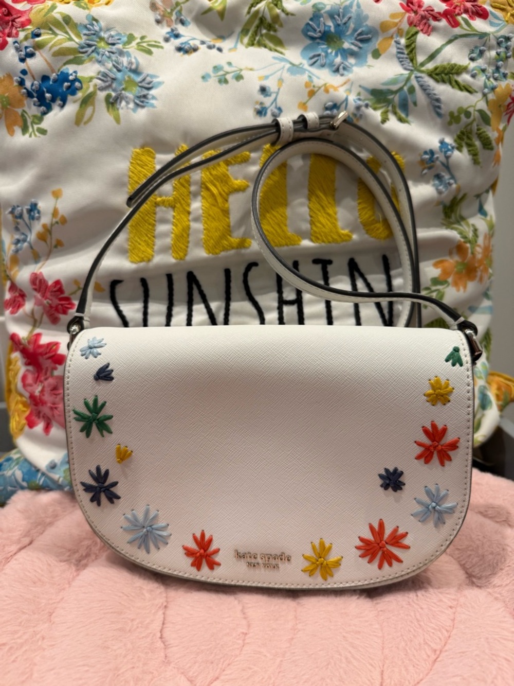 Kate Spade Reiley Raffia Flap Crossbody Bag